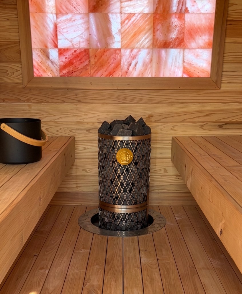 IKI heater and Himalayan salt wall